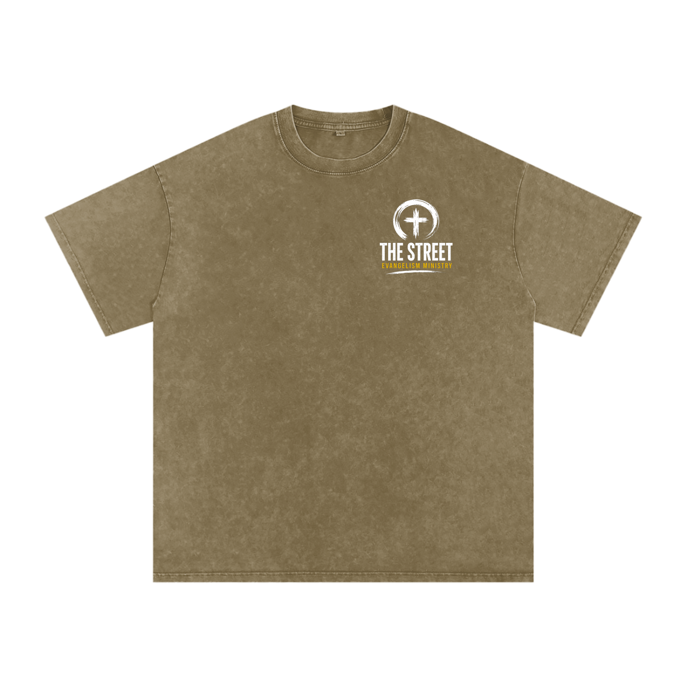 Can I Pray For U? Snow Washed Oversized Cotton T-Shirt